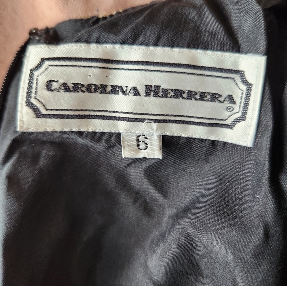 Vintage Silk Carolina Herrera Dress Size 6 - Picture 8 of 15